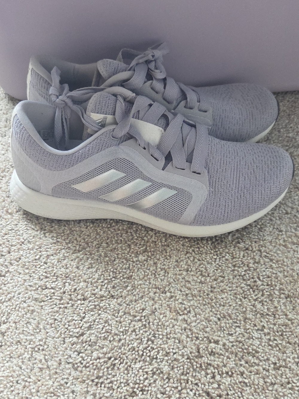 adidas Women's Light Lavender Knit Running Shoes